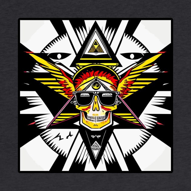 Chill Illuminati Skull by Lit Birdy